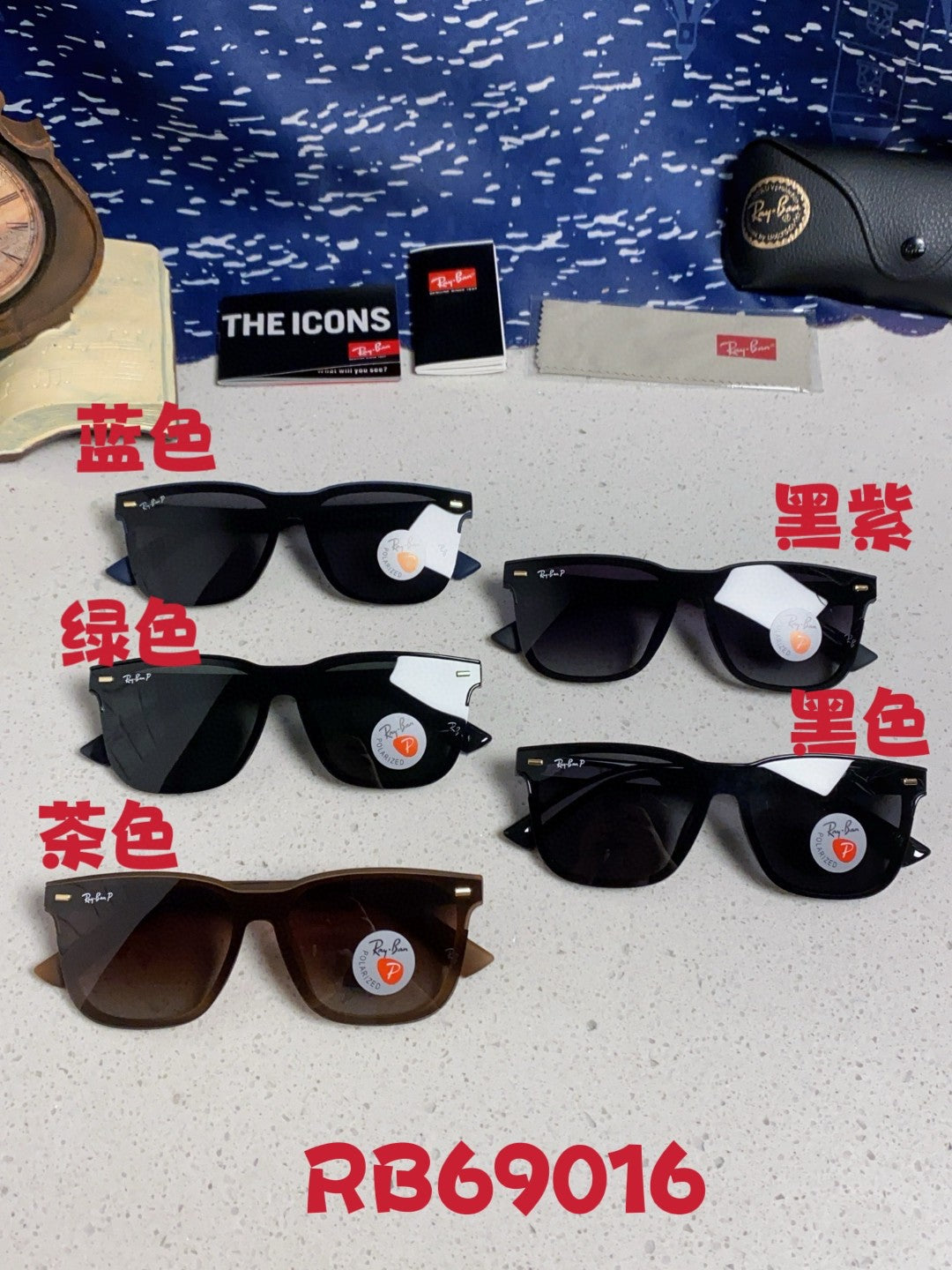 Ray-Ban RB6901 Square Silver Lens Sunglasses for Men & Women - detail image 12