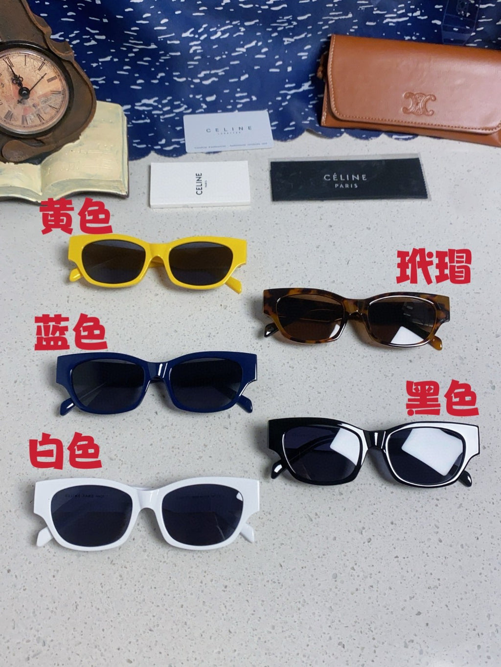 Celine Fashion Black Lens Sunglasses for Men & Women - 431991 - detail image 12
