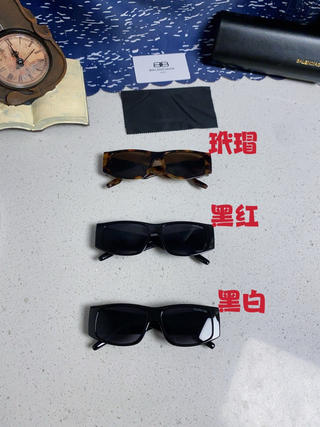 Balenciaga Square Black Lens Sunglasses for Men & Women - 935203 - detail image 11