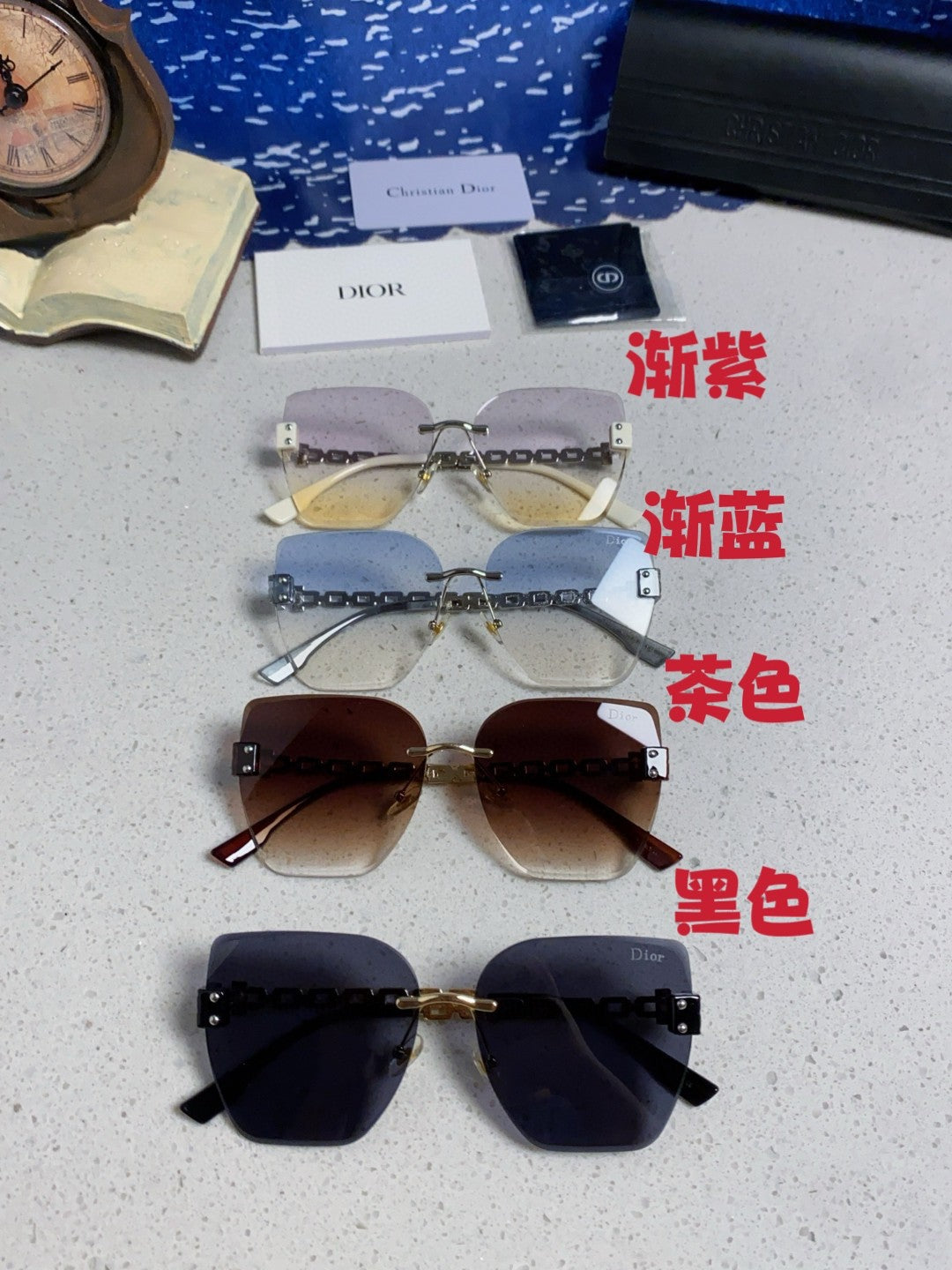 Dior Polarized Fashion Silver Lens Sunglasses for Women - 449088 - detail image 12