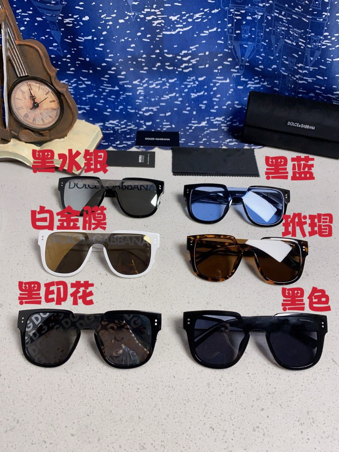 Dolce & Gabbana Square Silver Lens Sunglasses for Men & Women - 416554 - detail image 12
