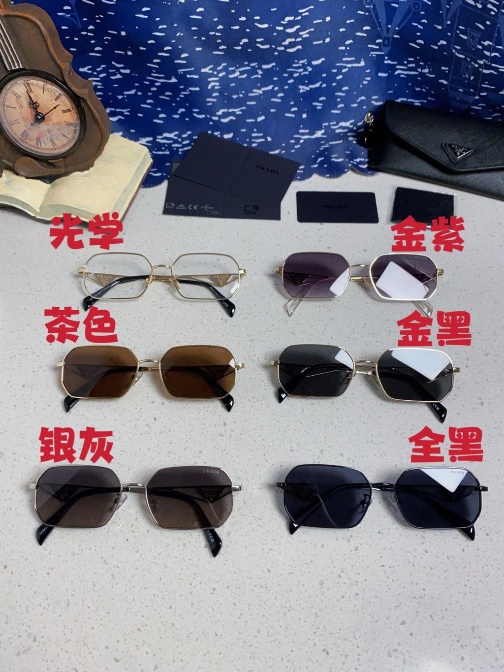 Prada A51S Fashion Silver Lens Sunglasses for Men & Women - detail image 12