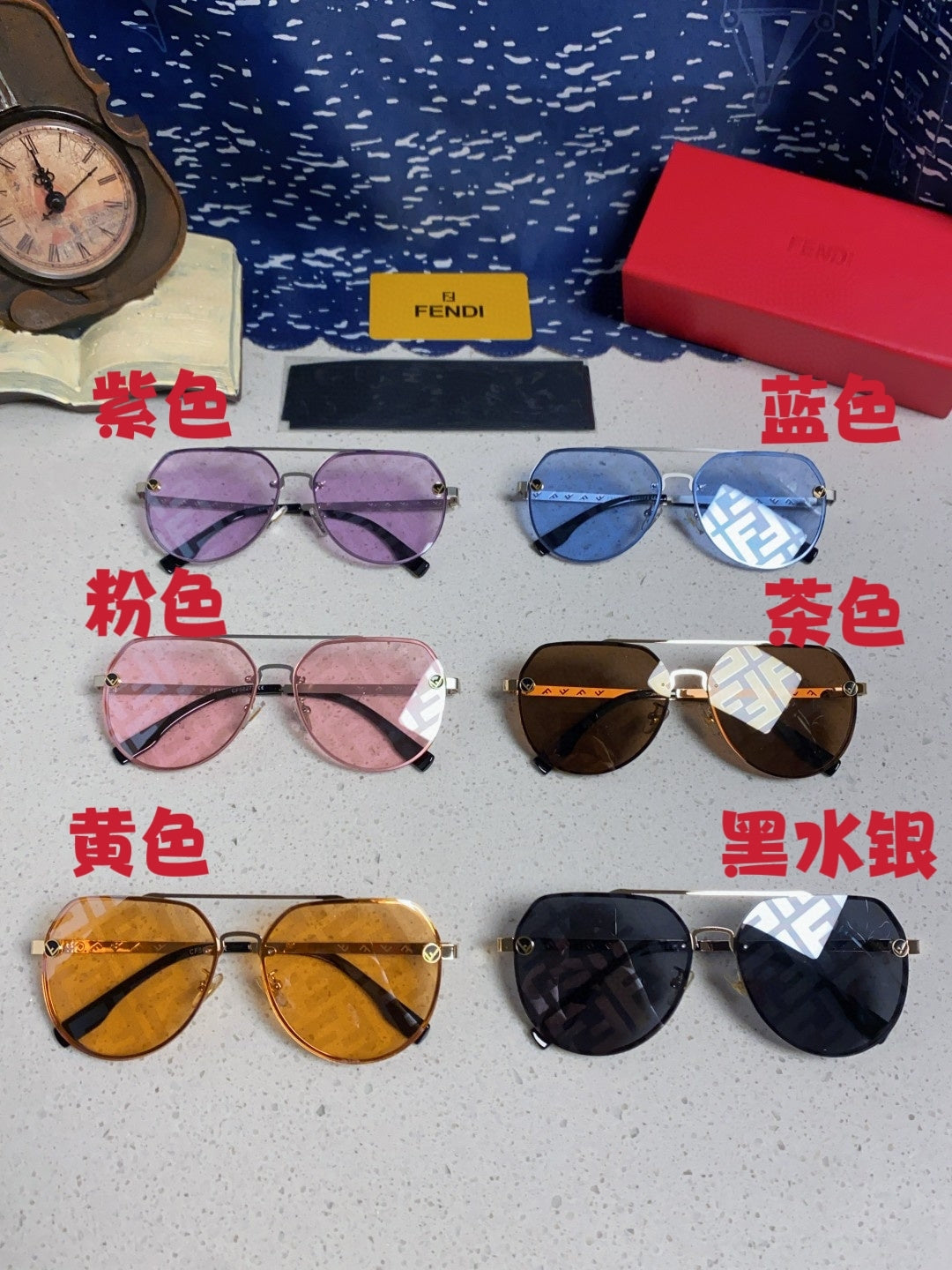 Fendi Lightweight Rimless Silver Lens Sunglasses for Men & Women - 449831 - detail image 11