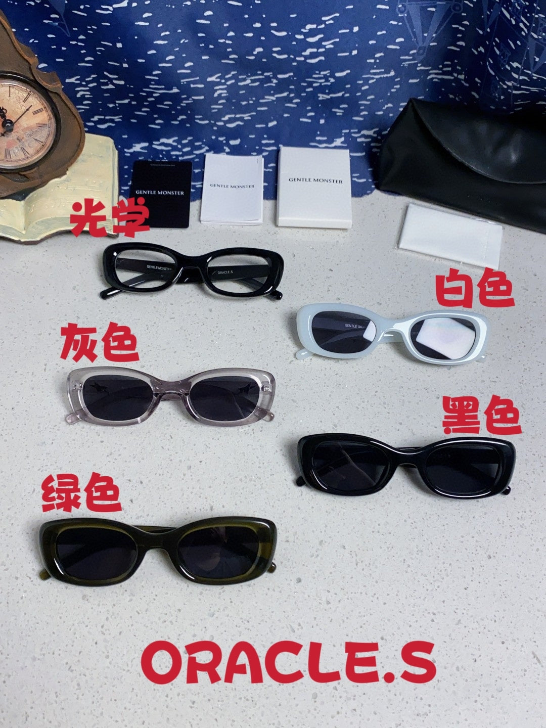 Gentle Monster ORACLE Cat-Eye Blue Lens Sunglasses for Women - detail image 12