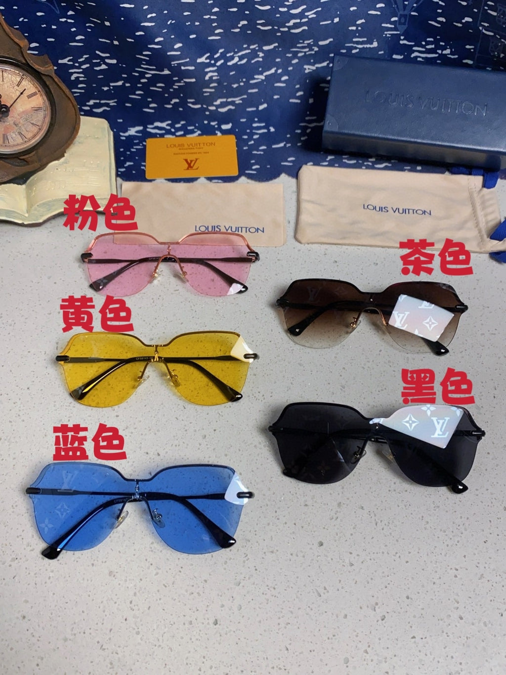 Louis Vuitton Lightweight Rimless Silver Lens Sunglasses for Women - 464643 - detail image 9