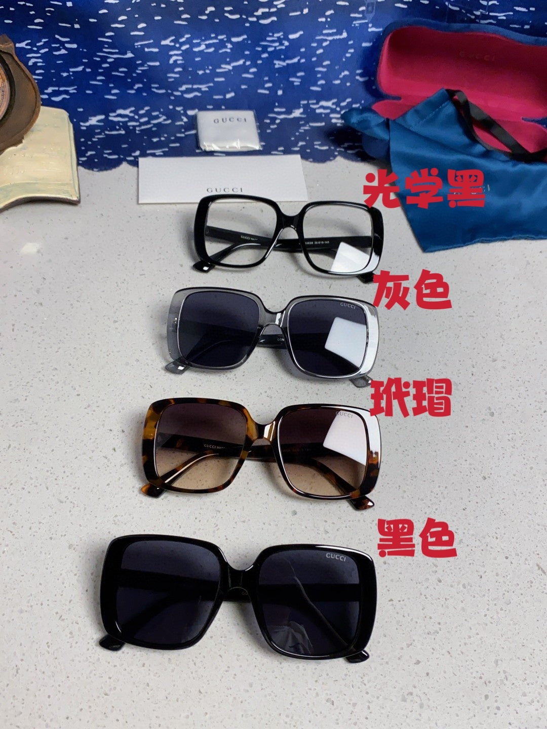 Gucci Square Silver Lens Sunglasses for Men & Women - 357767 - detail image 13