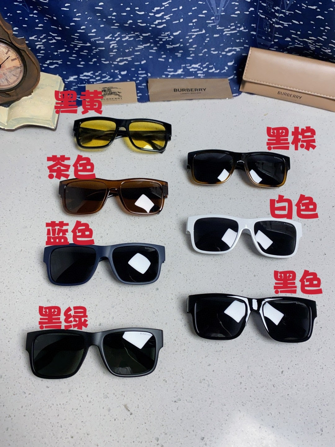 Burberry Polarized Square Silver Lens Sunglasses for Men & Women - 867200 - detail image 12