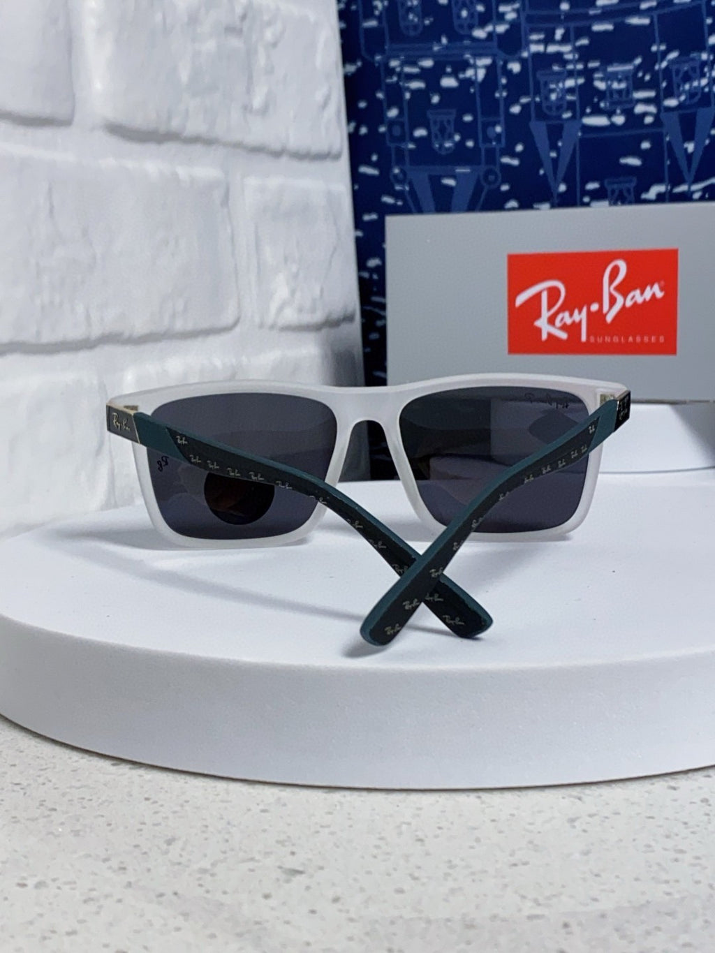 Ray-Ban RB69030 Square Silver Lens Sunglasses for Men - 416701 - detail image 3