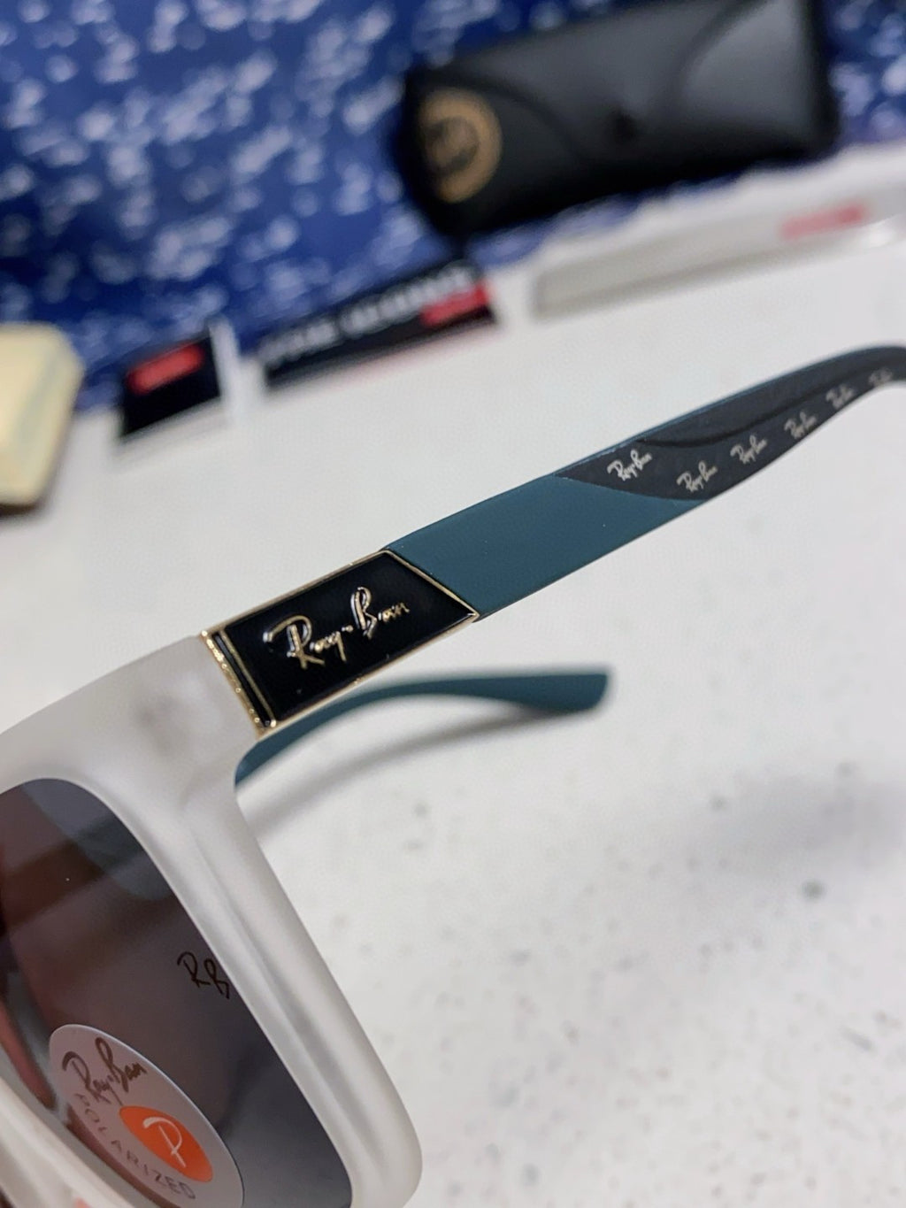 Ray-Ban RB69030 Square Silver Lens Sunglasses for Men - 450162 - detail image 7
