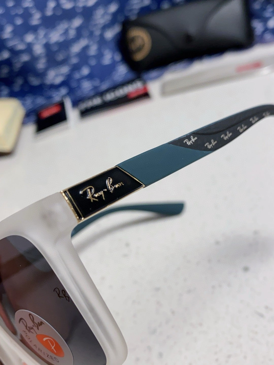 Ray-Ban RB69030 Square Silver Lens Sunglasses for Men - 450162 - detail image 7