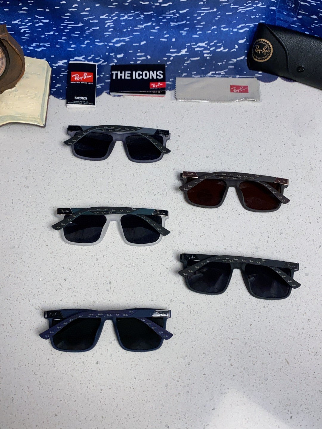 Ray-Ban RB69030 Square Silver Lens Sunglasses for Men - 450163 - detail image 11