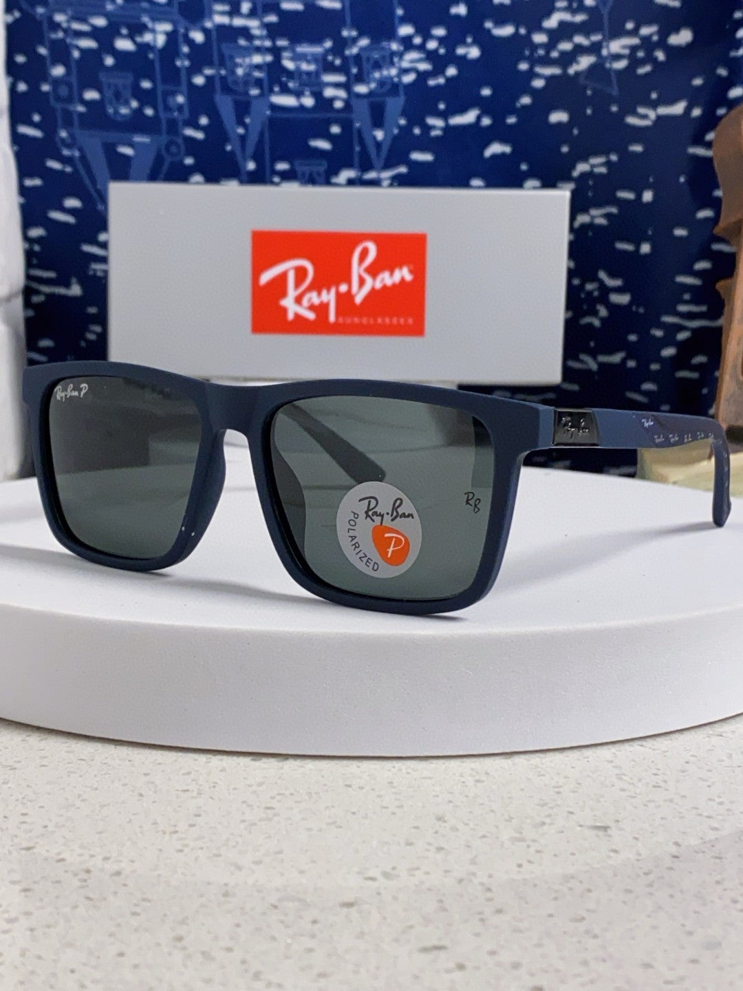Ray-Ban RB69030 Square Silver Lens Sunglasses for Men - 416702