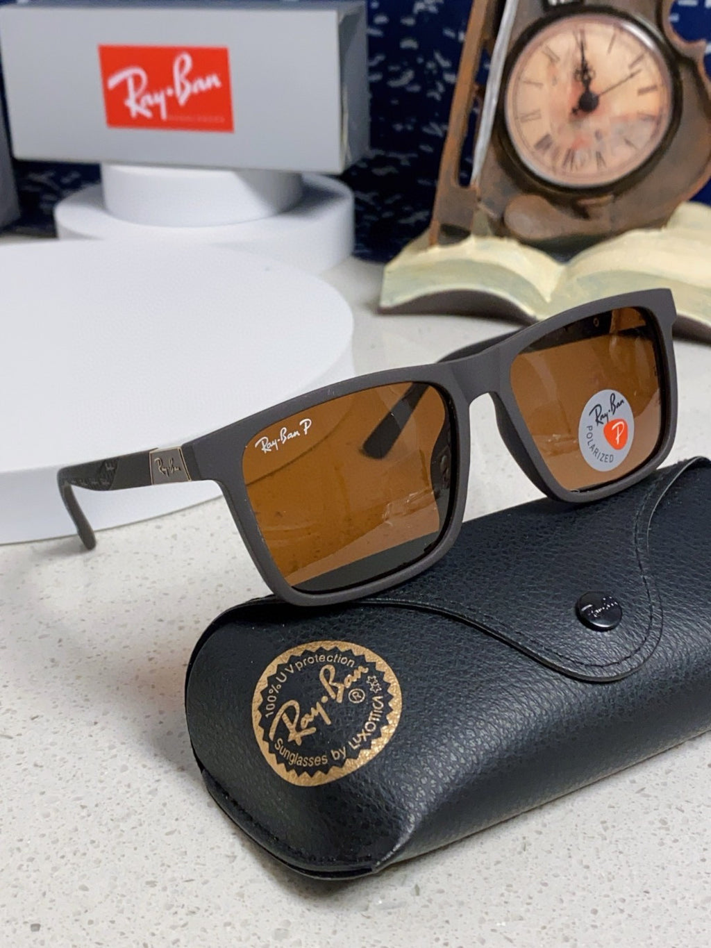 Ray-Ban RB69030 Square Brown Lens Sunglasses for Men - 450164 - detail image 10