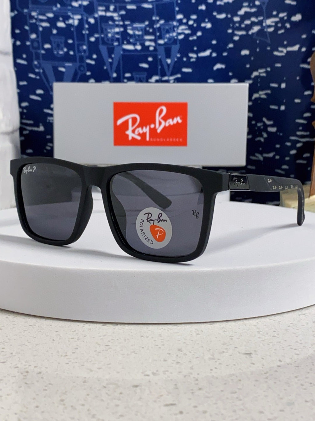 Ray-Ban RB69030 Square Silver Lens Sunglasses for Men - 450165