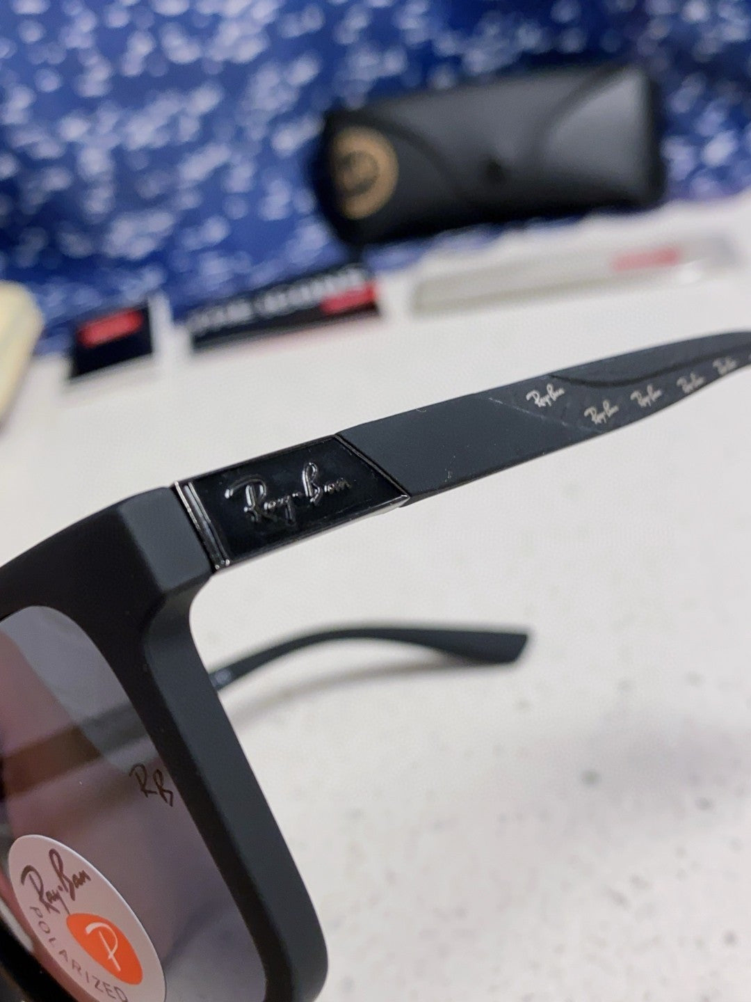 Ray-Ban RB69030 Square Silver Lens Sunglasses for Men - 416704 - detail image 7