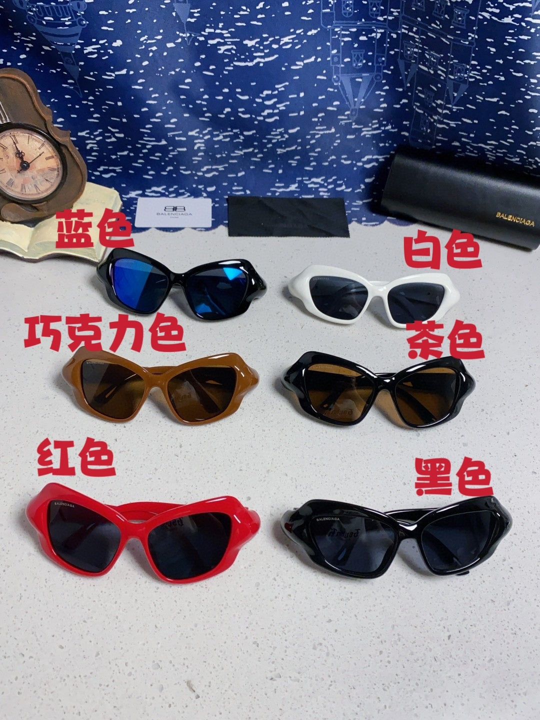 Balenciaga Oversized Brown Lens Sunglasses for Women - 358629 - detail image 12