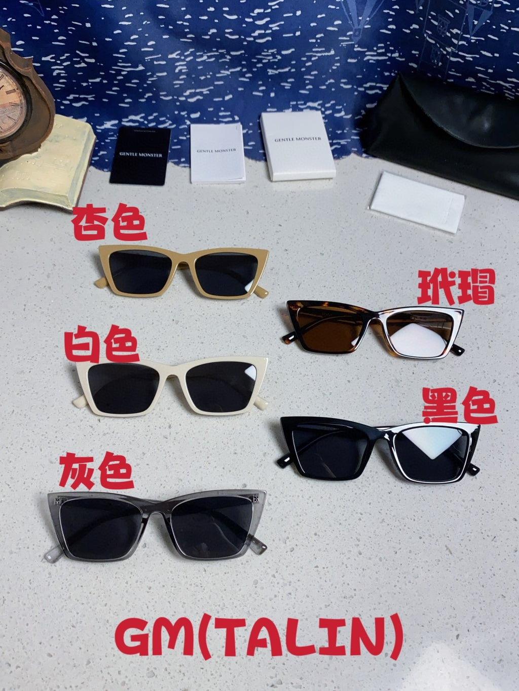 Gentle Monster TALIN Cat-Eye Black Lens Sunglasses for Men & Women - 488061 - detail image 12