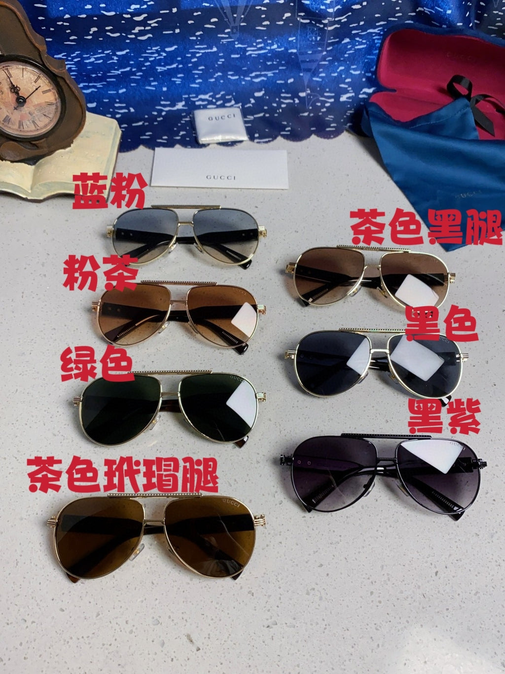 Gucci Aviator Brown Lens Sunglasses for Men & Women - 997536 - detail image 12