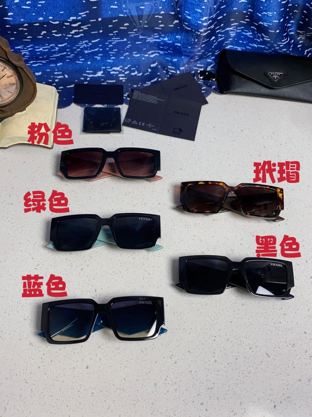 Prada Fashion Red Lens Sunglasses for Men & Women - 382721 - detail image 12