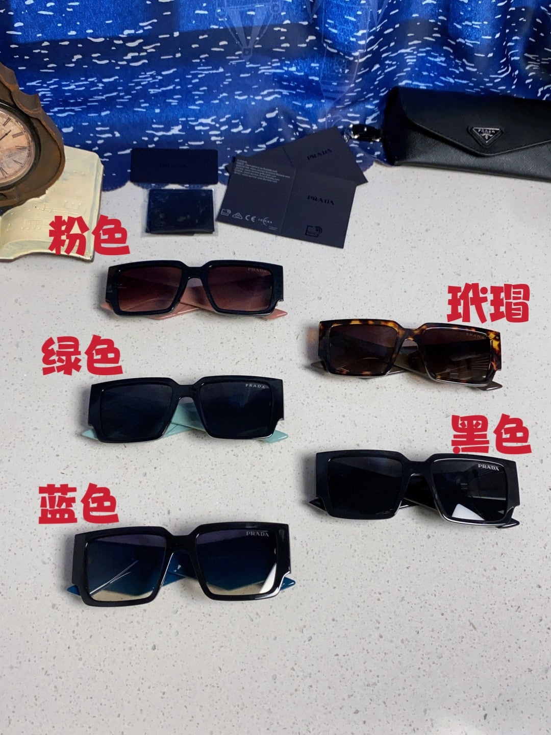 Prada Fashion Red Lens Sunglasses for Men & Women - 382721 - detail image 12