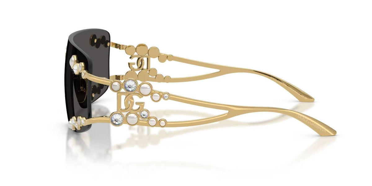 Dolce & Gabbana DG2323 Metal Oversized Black Lens Sunglasses for Men & Women - detail image 2