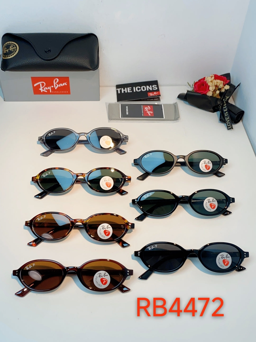 Ray-Ban RB4472 Polarized Oval Silver Lens Sunglasses for Men & Women - detail image 13