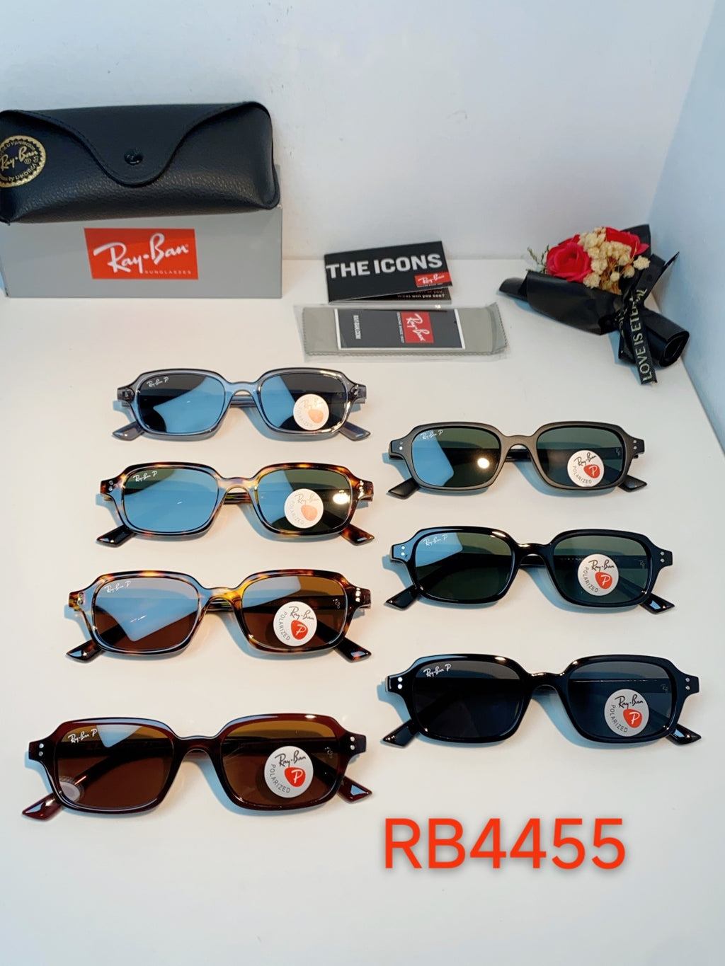 Ray-Ban RB4455 Polarized Square Brown Lens Sunglasses for Men & Women - 399521 - detail image 13
