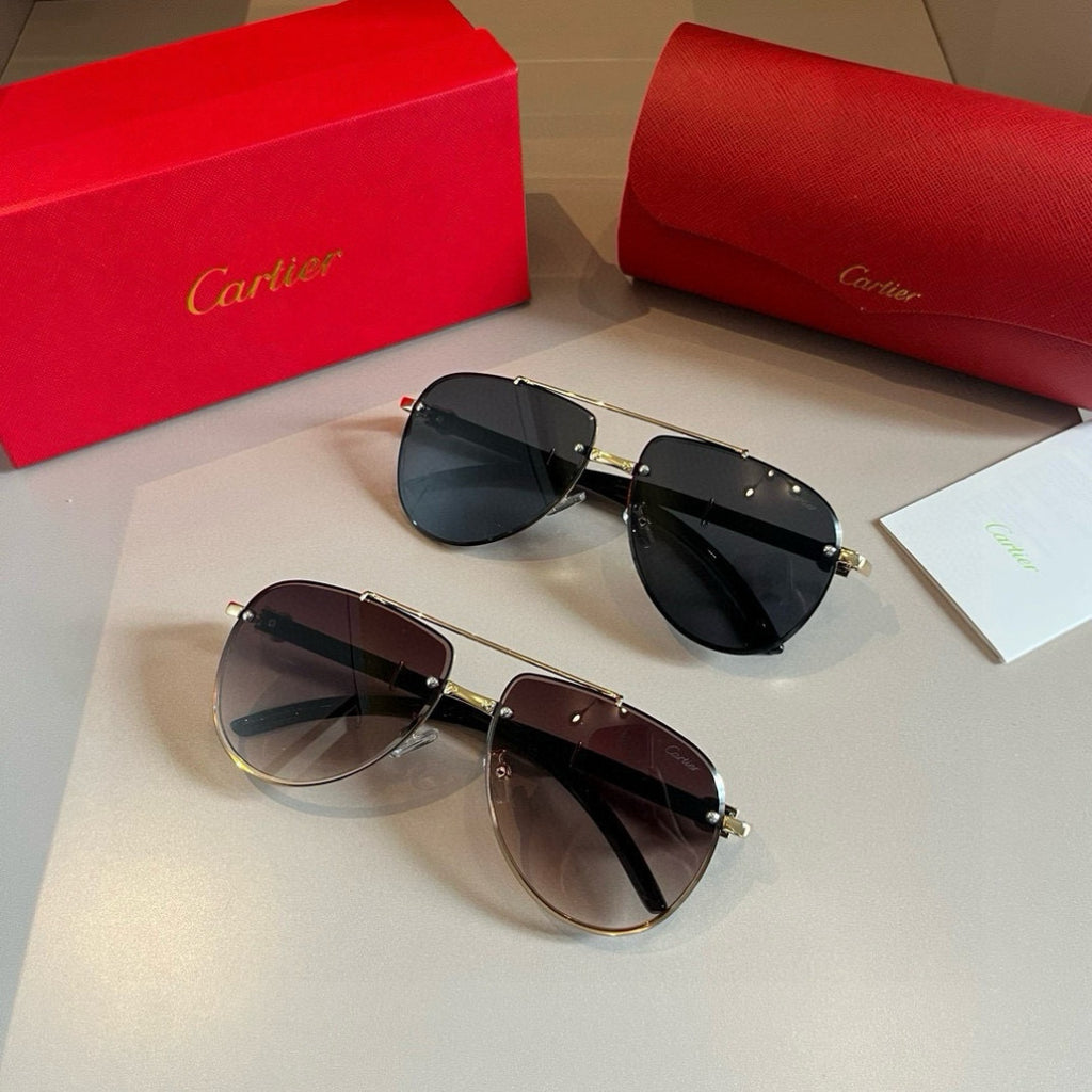 Cartier Aviator Brown Lens Sunglasses for Men - 372260 - detail image 10