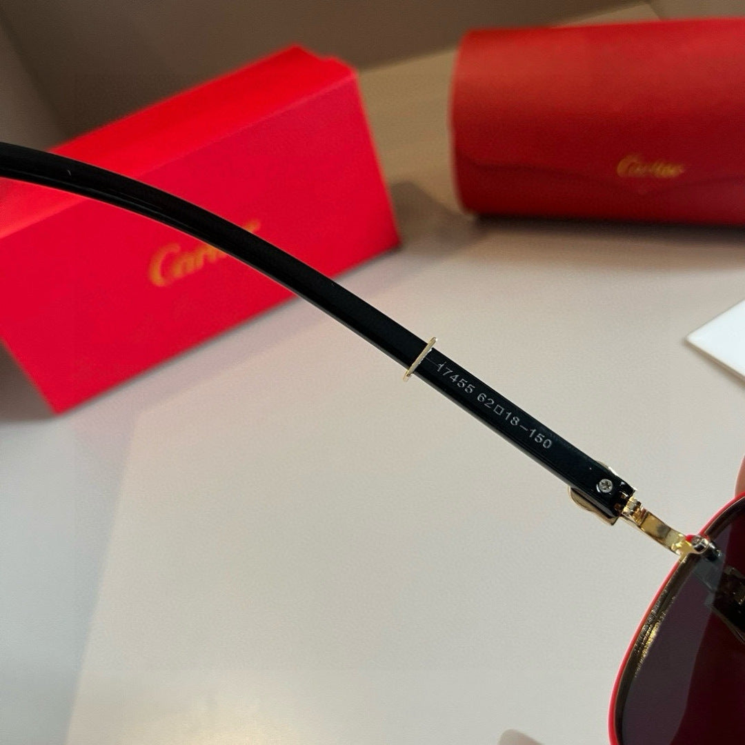 Cartier Aviator Gold Lens Sunglasses for Men - 372261 - detail image 8