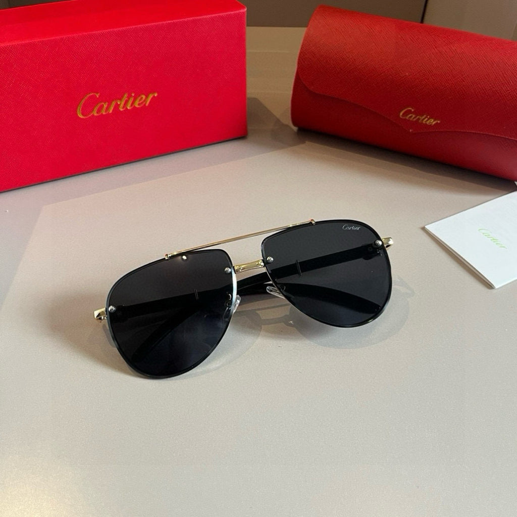 Cartier Aviator Gold Lens Sunglasses for Men - 372261 - detail image 5