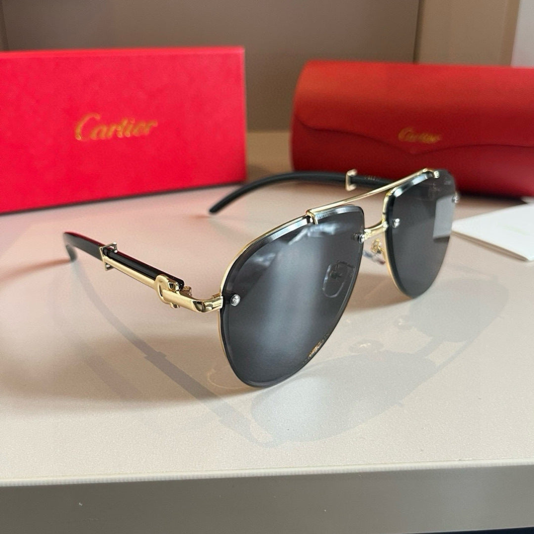 Cartier Aviator Gold Lens Sunglasses for Men - 372261