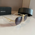 Prada Polarized Fashion Silver Lens Sunglasses for Men - 372134