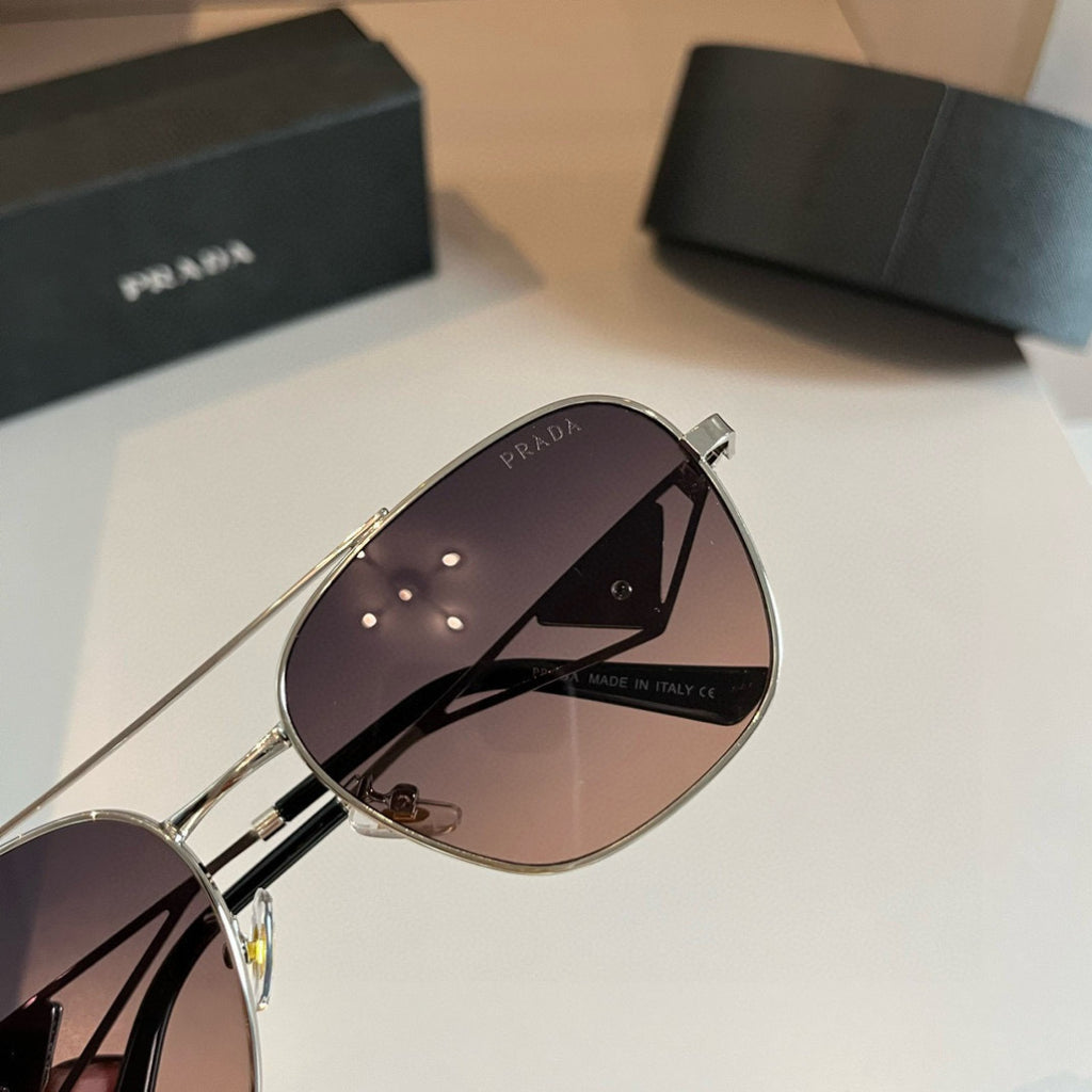 Prada Polarized Fashion Silver Lens Sunglasses for Men - 372136 - detail image 6