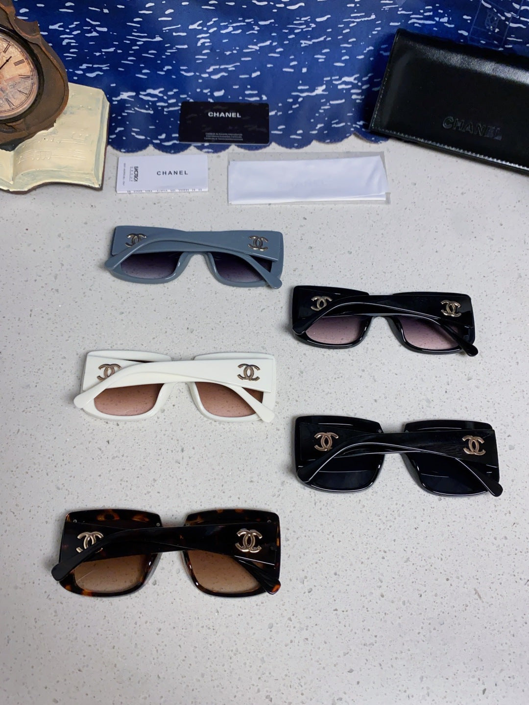 Chanel Metal Square Brown Lens Sunglasses for Women - detail image 10