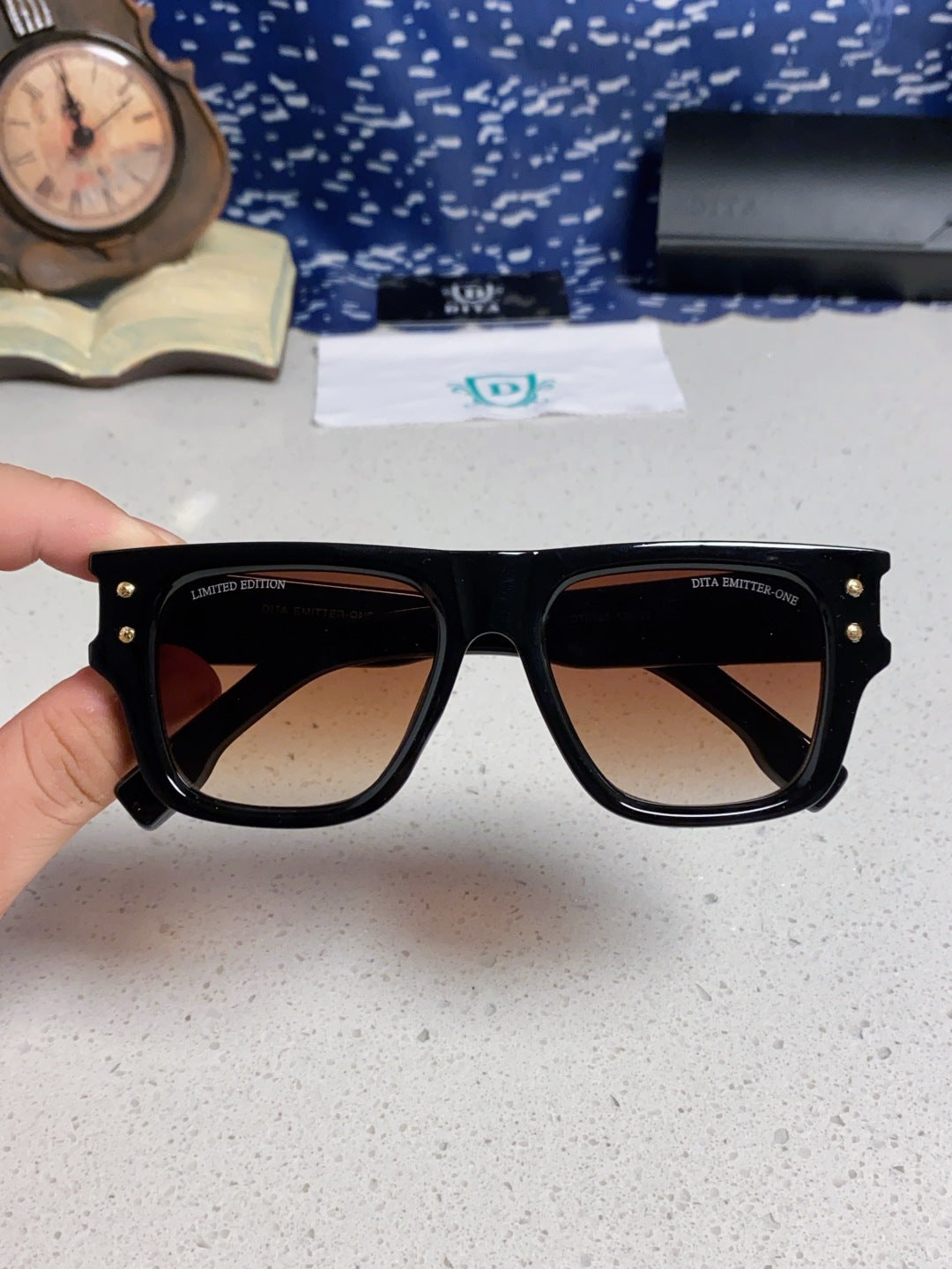 Dita Square Red Lens Sunglasses for Men & Women - detail image 4