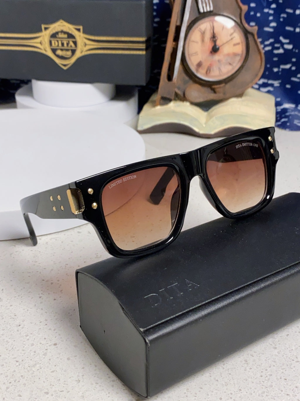 Dita Square Red Lens Sunglasses for Men & Women - detail image 10
