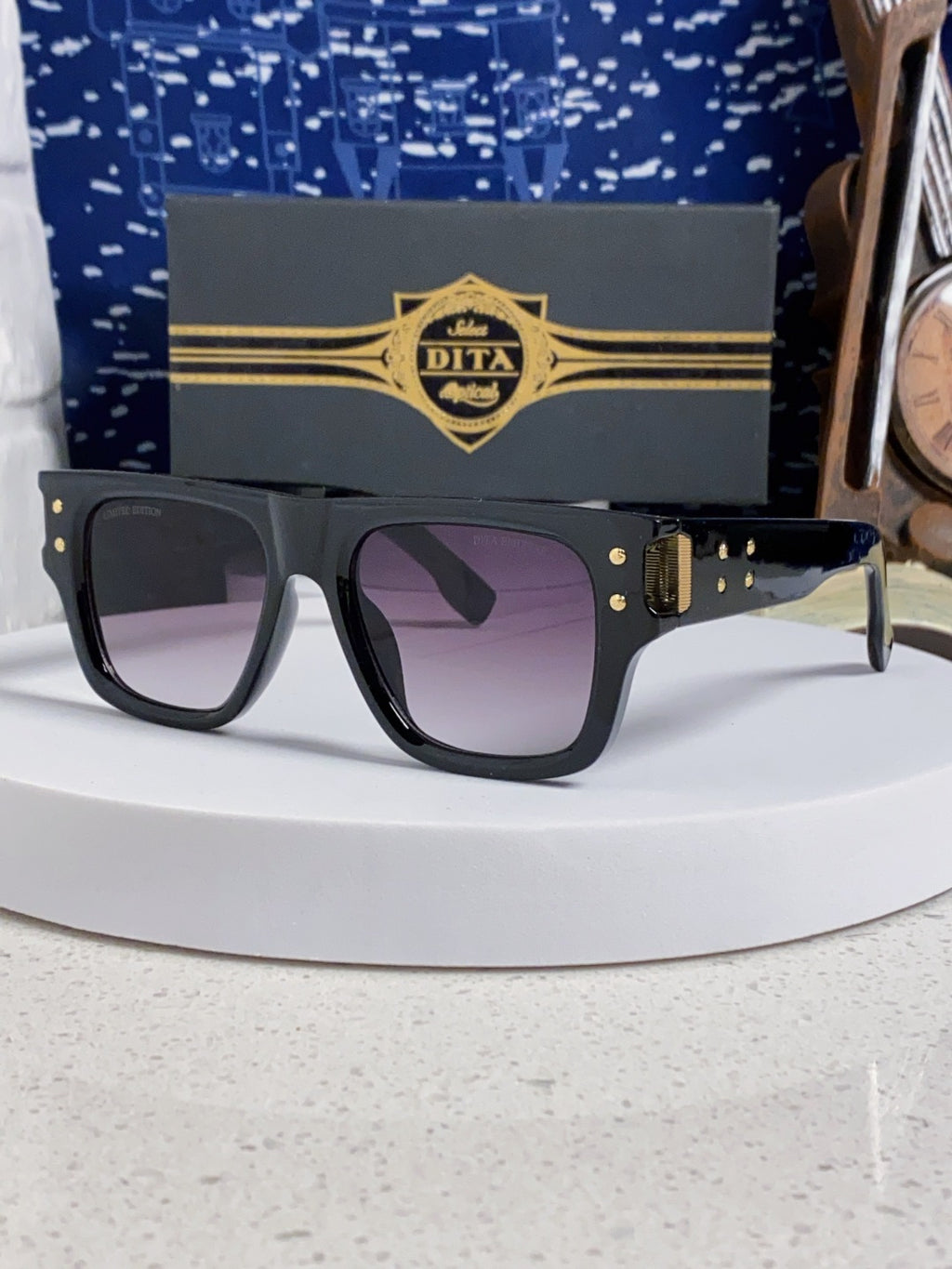 Dita Square Silver Lens Sunglasses for Men & Women