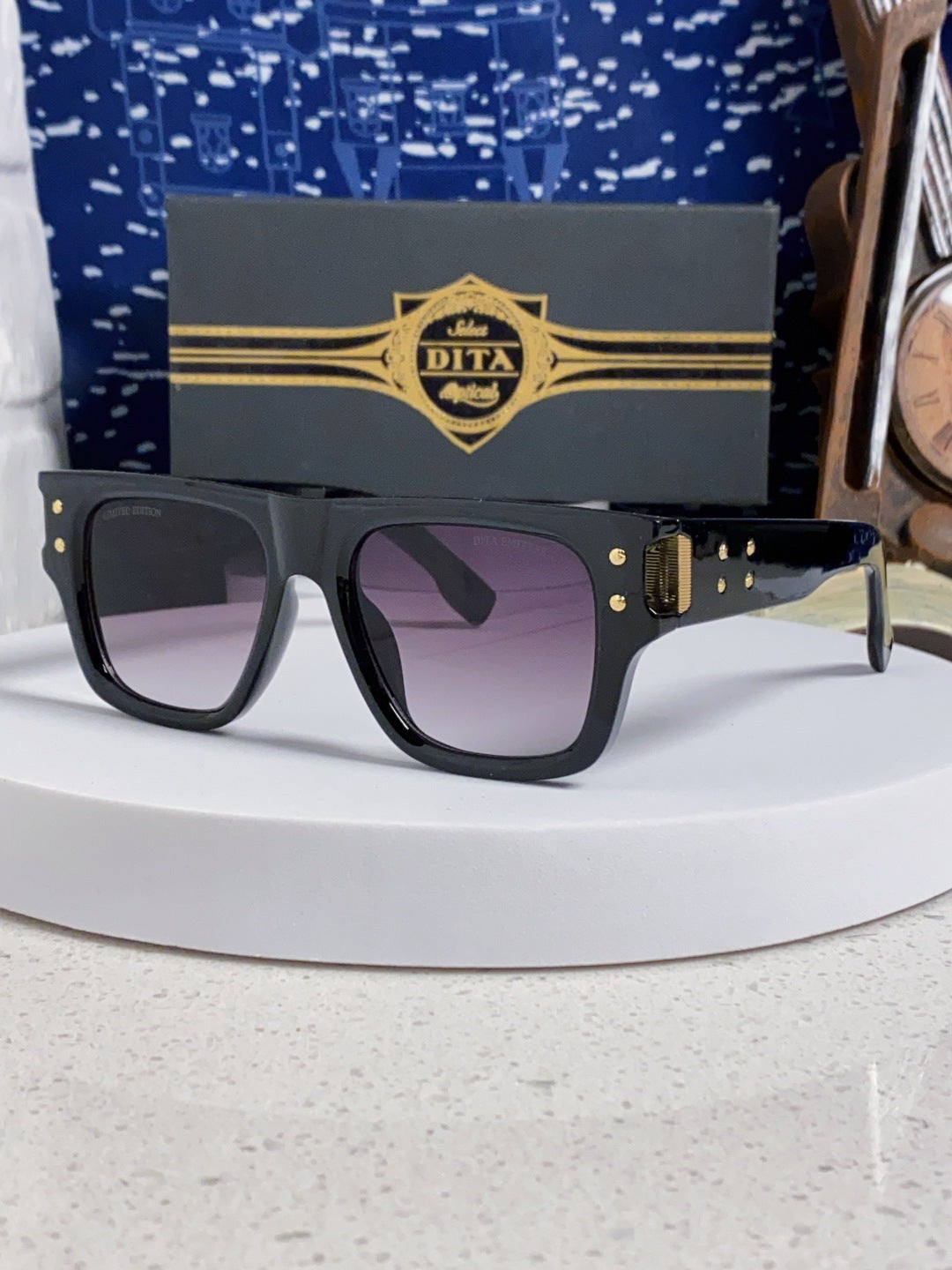 Dita Square Silver Lens Sunglasses for Men & Women