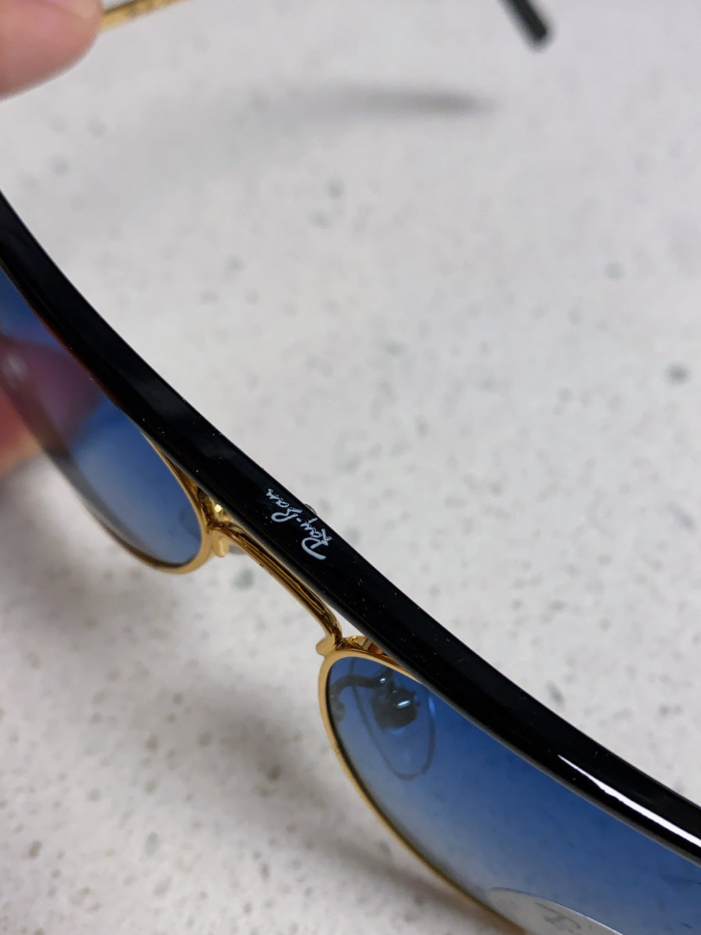 Ray-Ban RB3409 Polarized Aviator Blue Lens Sunglasses for Men - 433114 - detail image 8