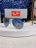 Ray-Ban RB3409 Polarized Aviator Blue Lens Sunglasses for Men - 433114