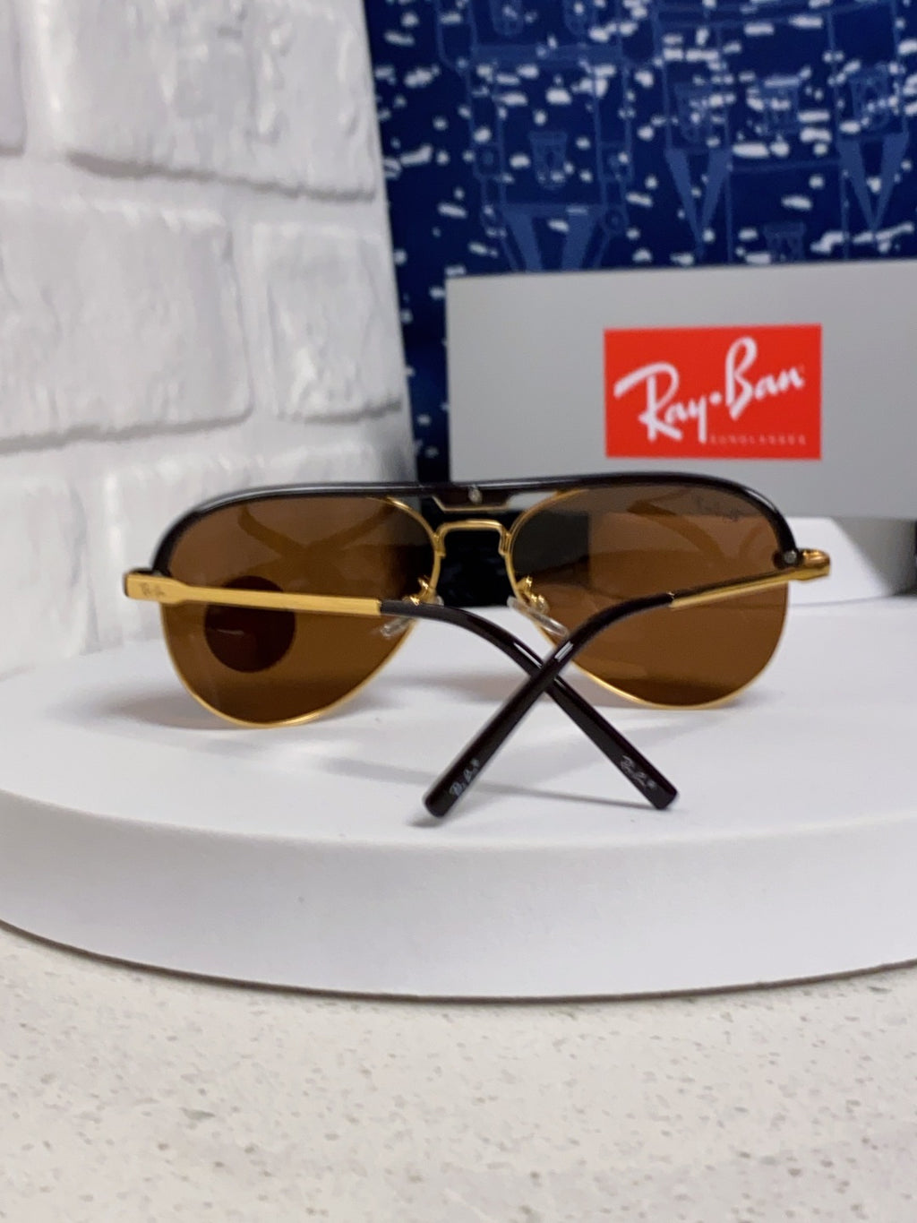 Ray-Ban RB3409 Polarized Aviator Brown Lens Sunglasses for Men - 399534 - detail image 3