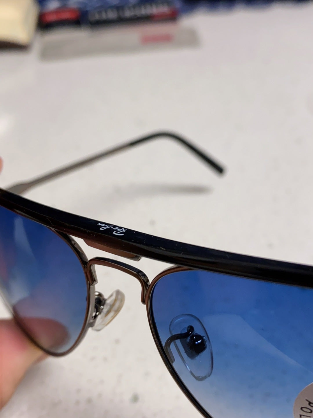 Ray-Ban RB3409 Polarized Aviator Blue Lens Sunglasses for Men - 399535 - detail image 8