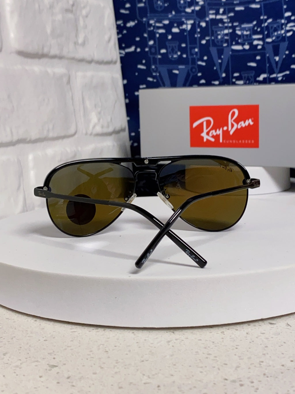 Ray-Ban RB3409 Polarized Aviator Blue Lens Sunglasses for Men - 399536 - detail image 3