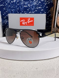 Ray-Ban RB3409 Polarized Aviator Silver Lens Sunglasses for Men - 433118