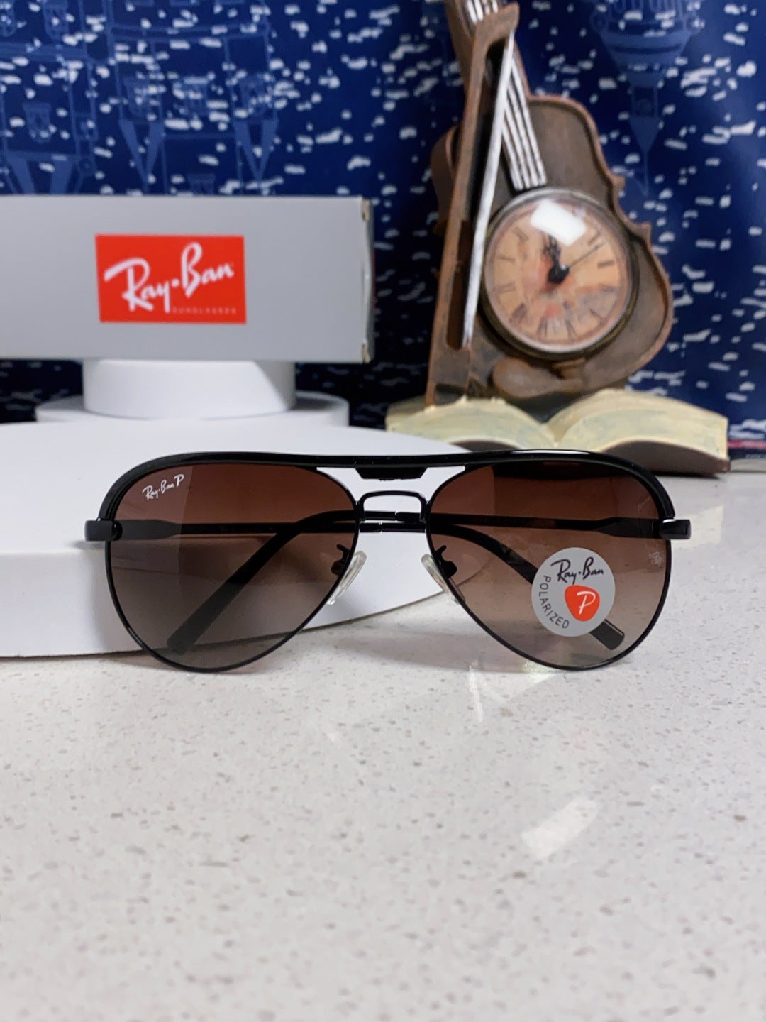 Ray-Ban RB3409 Polarized Aviator Silver Lens Sunglasses for Men - 399537 - detail image 10