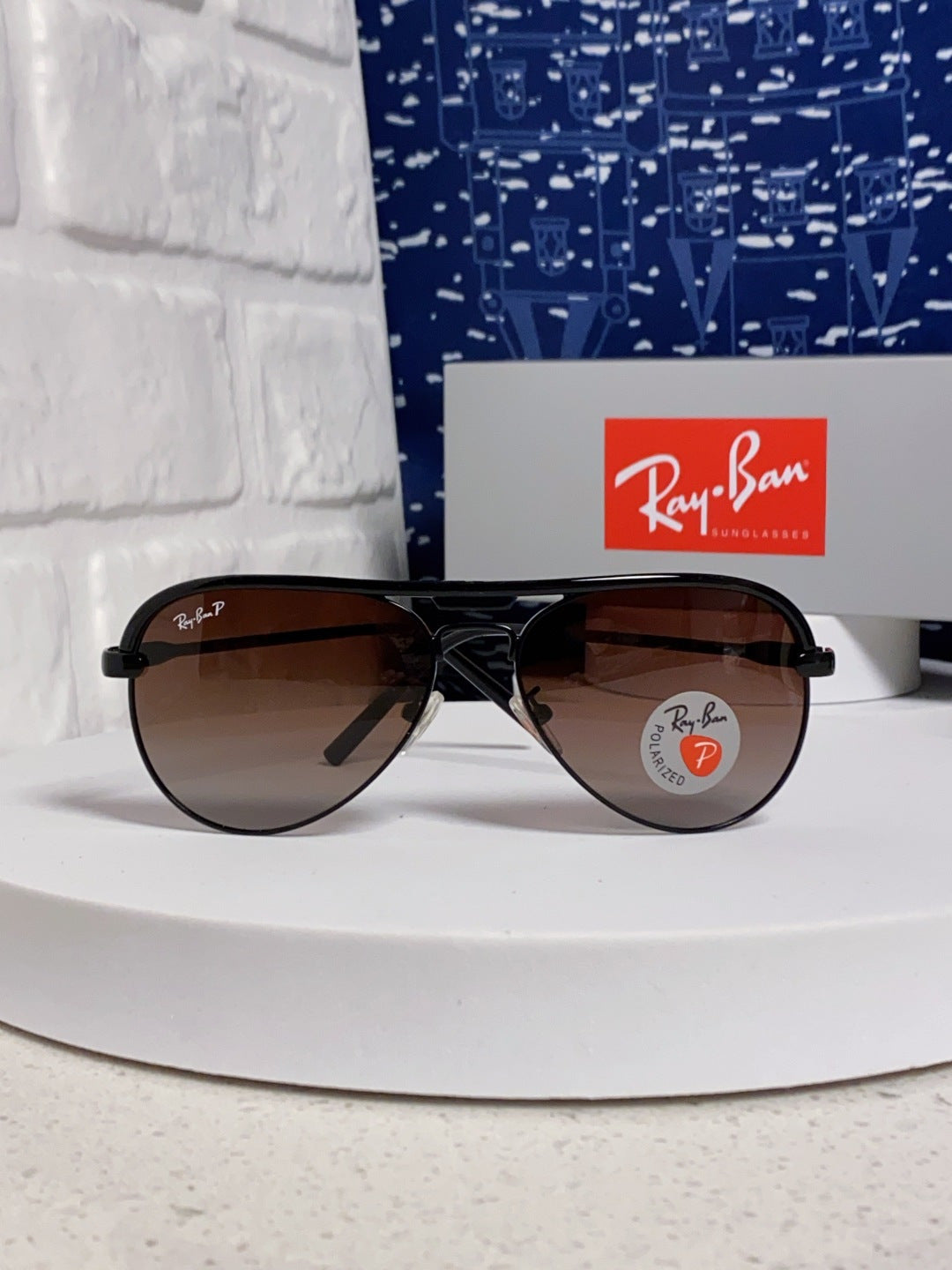 Ray-Ban RB3409 Polarized Aviator Silver Lens Sunglasses for Men - 433118 - detail image 2