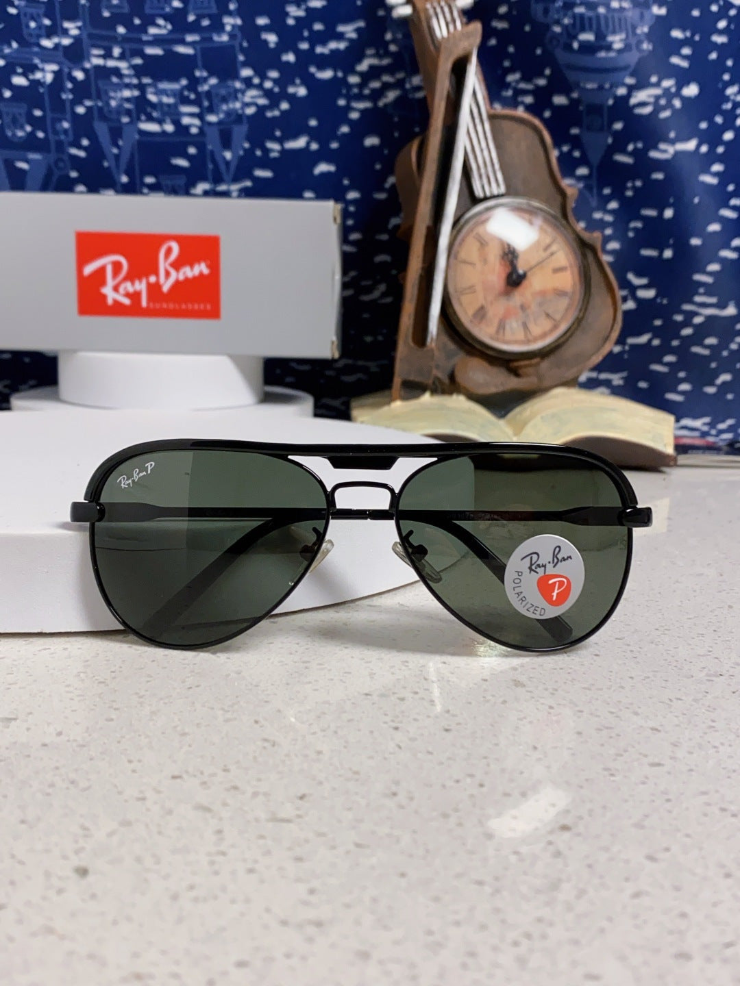 Ray-Ban RB3409 Polarized Aviator Silver Lens Sunglasses for Men - 433119 - detail image 10