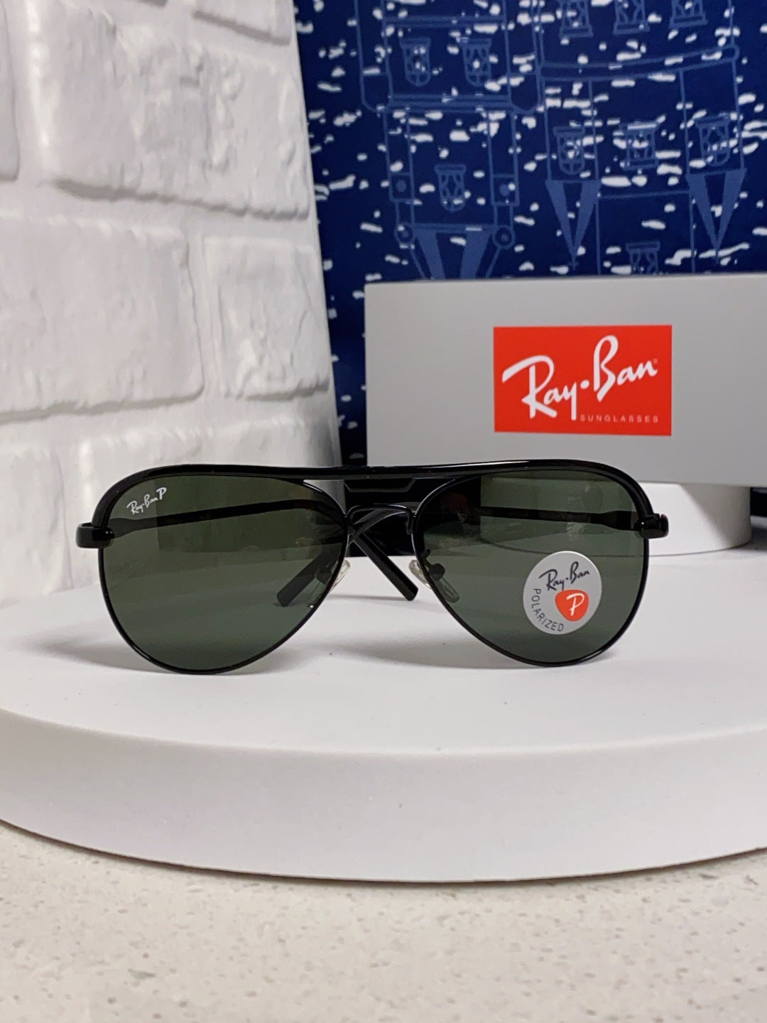 Ray-Ban RB3409 Polarized Aviator Silver Lens Sunglasses for Men - 433119 - detail image 2