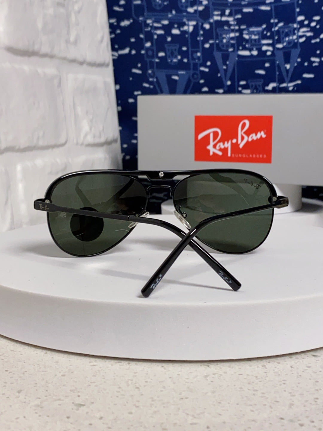 Ray-Ban RB3409 Polarized Aviator Silver Lens Sunglasses for Men - 433119 - detail image 3
