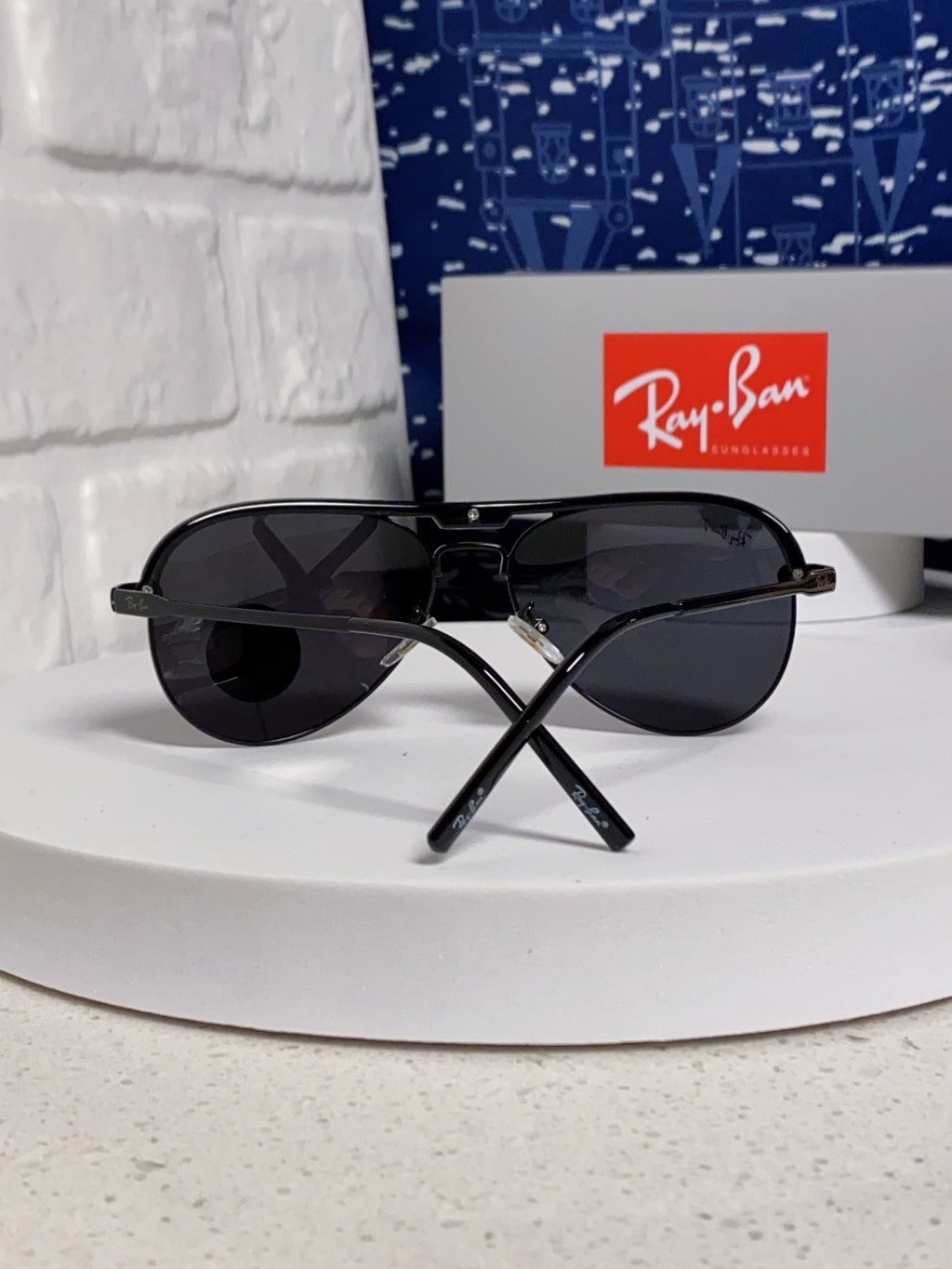 Ray-Ban RB3409 Polarized Aviator Silver Lens Sunglasses for Men - 399539 - detail image 3